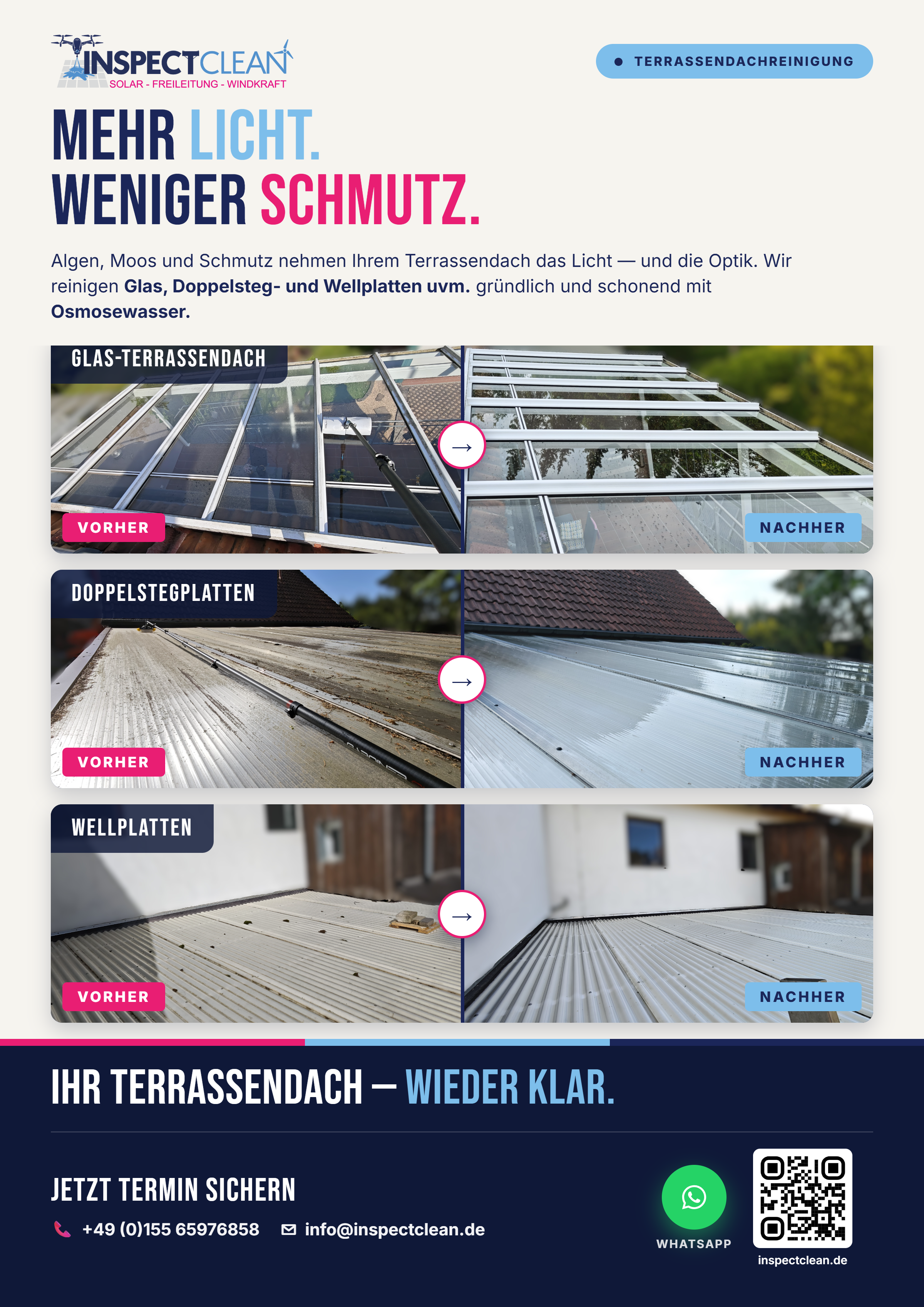 Flyer Terrassendachreinigung